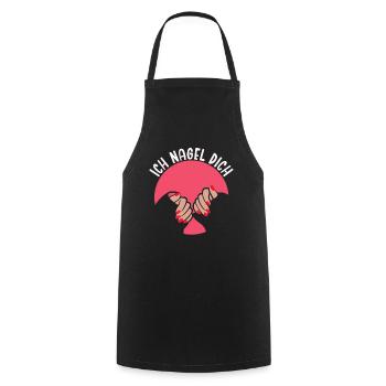 I Nail You Nail Art Nail Salon Nail Designer - Cooking Apron - black - Front - AI Model Male 185 dark (185cm)