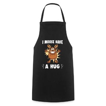 I Moose Have A Hug Umarmung Kuscheln Lustig Elch - Kochschürze - Schwarz - Vorne - AI Model Male 185 dark (185cm)