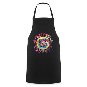 Warning Sisters Trip In Progress - Cooking Apron - black - Front - AI Model Male 185 dark (185cm)