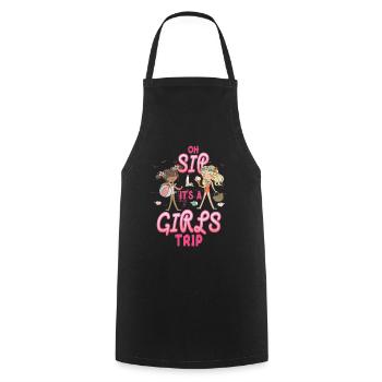 Week-end entre filles Oh Sip It’s A Girls Trip - Tablier de cuisine - noir - Devant - AI Model Male 185 dark (185cm)