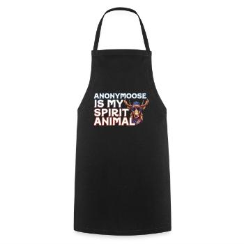 Anonymoose Ist Mein Spirit Animal Cooler Elch - Kochschürze - Schwarz - Vorne - AI Model Male 185 dark (185cm)