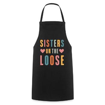 Sisters On The Loose Girls Reunion Trip - Cooking Apron - black - Front - AI Model Male 185 dark (185cm)