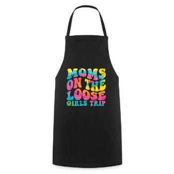 Mamans sur le voyage des filles lâches - Tablier de cuisine - noir - Devant - AI Model Male 185 dark (185cm)