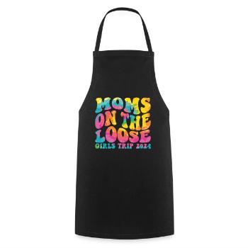 Mamans sur le voyage des filles lâches - Tablier de cuisine - noir - Devant - AI Model Male 185 dark (185cm)