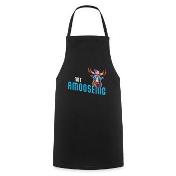 Nicht Amooseing Cooler Elch - Kochschürze - Schwarz - Vorne - AI Model Male 185 dark (185cm)