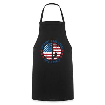American Lineman Powerline Worker Design - Cooking Apron - black - Front - AI Model Male 185 dark (185cm)