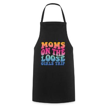 Mamans sur le voyage des filles lâches - Tablier de cuisine - noir - Devant - AI Model Male 185 dark (185cm)