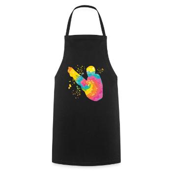 Diving, Synchronized Diving, Artistic Jumping - Cooking Apron - black - Front - AI Model Male 185 dark (185cm)