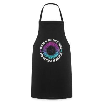 Suicide Prevention Awareness - Cooking Apron - black - Front - AI Model Male 185 dark (185cm)