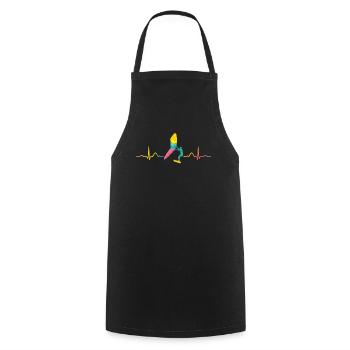 Flügel Surfer Wingsurfing Retro Folie Flügel - Kochschürze - Schwarz - Vorne - AI Model Male 185 dark (185cm)