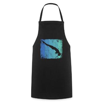Plongeon, Saut artistique, Plongeon synchronisé - Tablier de cuisine - noir - Devant - AI Model Male 185 dark (185cm)