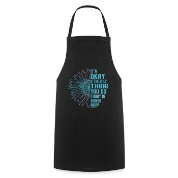 Suicide Prevention Awareness - Cooking Apron - black - Front - AI Model Male 185 dark (185cm)
