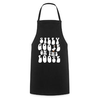 The stupid goose on the loose - Cooking Apron - black - Front - AI Model Male 185 dark (185cm)