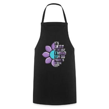 Suicide Prevention Awareness - Cooking Apron - black - Front - AI Model Male 185 dark (185cm)