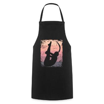 Diving, Artistic Jumping, Synchronized Diving - Cooking Apron - black - Front - AI Model Male 185 dark (185cm)