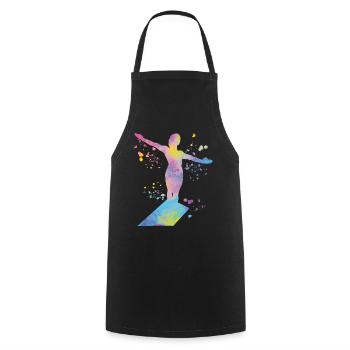 Diving, Synchronized Diving, Artistic Jumping - Cooking Apron - black - Front - AI Model Male 185 dark (185cm)