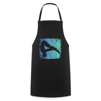 Synchronized Water Diver High Diver - Cooking Apron - black - Front - AI Model Male 185 dark (185cm)