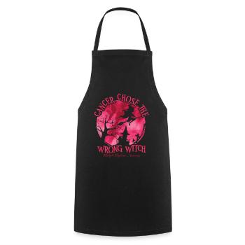 Witch Burgundy Multiple Myeloma Cancer - Cooking Apron - black - Front - AI Model Male 185 dark (185cm)