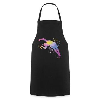 Plongeon, Plongeon synchronisé, Saut artistique - Tablier de cuisine - noir - Devant - AI Model Male 185 dark (185cm)