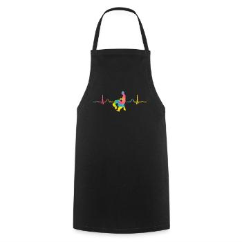 Salsero et salsera Heartbeat Salsa - Tablier de cuisine - noir - Devant - AI Model Male 185 dark (185cm)