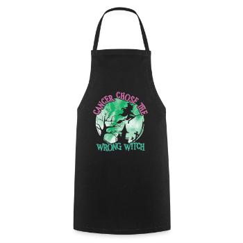 Cancer Sorcière Cancer du sein métastatique - Tablier de cuisine - noir - Devant - AI Model Male 185 dark (185cm)