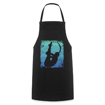 Synchronized Water Diver High Diver - Cooking Apron - black - Front - AI Model Male 185 dark (185cm)