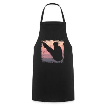 Synchronized Water Diver High Diver - Cooking Apron - black - Front - AI Model Male 185 dark (185cm)