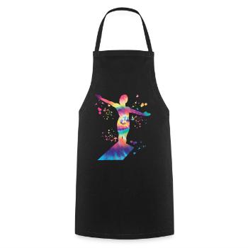 Plongeon, Plongeon synchronisé, Saut artistique - Tablier de cuisine - noir - Devant - AI Model Male 185 dark (185cm)
