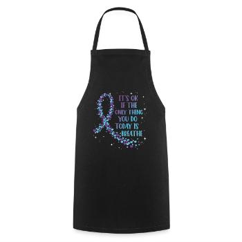 psychAwareness of suicide prevention - Cooking Apron - black - Front - AI Model Male 185 dark (185cm)
