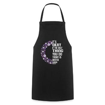 PsychicAwareness For Suicide Prevention - Cooking Apron - black - Front - AI Model Male 185 dark (185cm)