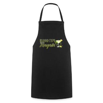 Groupe sanguin Margarita Tequila Enterrement de vie de garçon - Tablier de cuisine - noir - Devant - AI Model Male 185 dark (185cm)