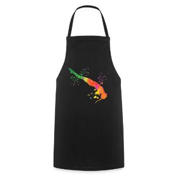 Plongeon, Saut artistique, Plongeon synchronisé - Tablier de cuisine - noir - Devant - AI Model Male 185 dark (185cm)