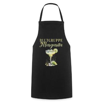 Blutgruppe Margarita Tequila Junggesellenabschied - Kochschürze - Schwarz - Vorne - AI Model Male 185 dark (185cm)