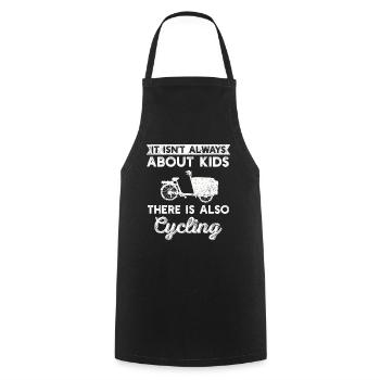 Cargo Bike Parents Bicycle Cargobike - Cooking Apron - black - Front - AI Model Male 185 dark (185cm)