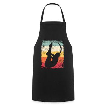 Synchronized Water Diver High Diver - Cooking Apron - black - Front - AI Model Male 185 dark (185cm)