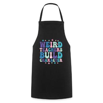 Weird Teachers Build Character Teacher - Cooking Apron - black - Front - AI Model Male 185 dark (185cm)