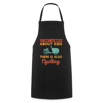 Cargo Bike Parents Bicycle Cargobike - Cooking Apron - black - Front - AI Model Male 185 dark (185cm)