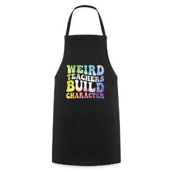 Weird Teachers Funny School Teachers - Cooking Apron - black - Front - AI Model Male 185 dark (185cm)
