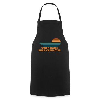 Weird Moms Build Character - Cooking Apron - black - Front - AI Model Male 185 dark (185cm)