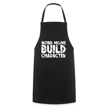 Weird Moms Build Character - Cooking Apron - black - Front - AI Model Male 185 dark (185cm)