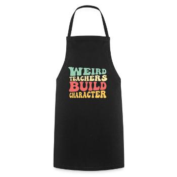 Weird Teachers Funny School Teachers - Cooking Apron - black - Front - AI Model Male 185 dark (185cm)