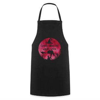 Witch Burgundy Multiple Myeloma Cancer - Cooking Apron - black - Front - AI Model Male 185 dark (185cm)