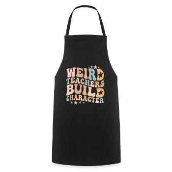 Weird Teachers Funny School Teachers - Cooking Apron - black - Front - AI Model Male 185 dark (185cm)