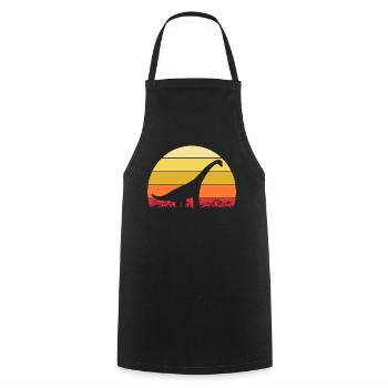 Archaeologist Dino Brachiosaurus Dinosaur - Cooking Apron - black - Front - AI Model Male 185 dark (185cm)