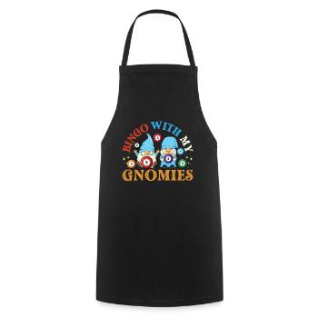 Bingo With My Gnomies Funny Bingo - Cooking Apron - black - Front - AI Model Male 185 dark (185cm)