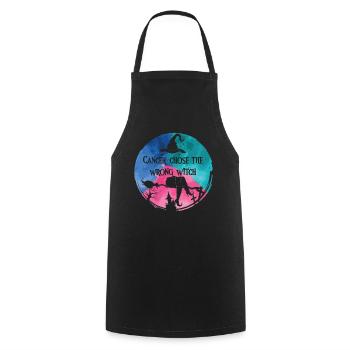 Cancer chose the wrong witch thyroid cancer - Cooking Apron - black - Front - AI Model Male 185 dark (185cm)
