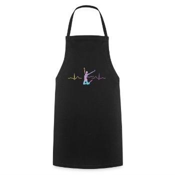 Rhythmic gymnastics - Cooking Apron - black - Front - AI Model Male 185 dark (185cm)