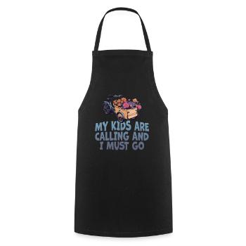 My kids call Cargo Cargobike - Cooking Apron - black - Front - AI Model Male 185 dark (185cm)