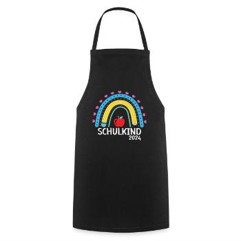Start of school enrollment school child 2024 - Cooking Apron - black - Front - AI Model Male 185 dark (185cm)