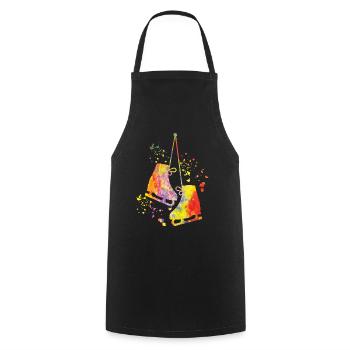 Figure Skating Ice Skating Figure Skating - Cooking Apron - black - Front - AI Model Male 185 dark (185cm)